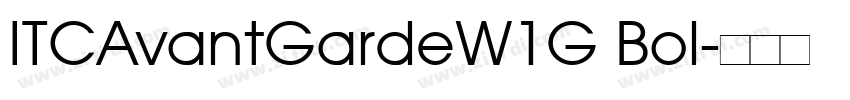 ITCAvantGardeW1G Bol字体转换